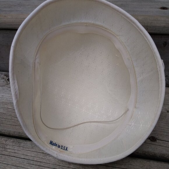 Vintage Cloche Hat Winter White Faux Fur Plush 20.5" - Picture 10 of 12